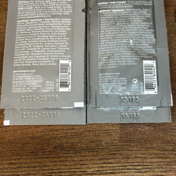 Dermalogica Bundle Makeup Bag Headband Retinol Serum Neck Contour Sample Sachets - Picture 11 of 16